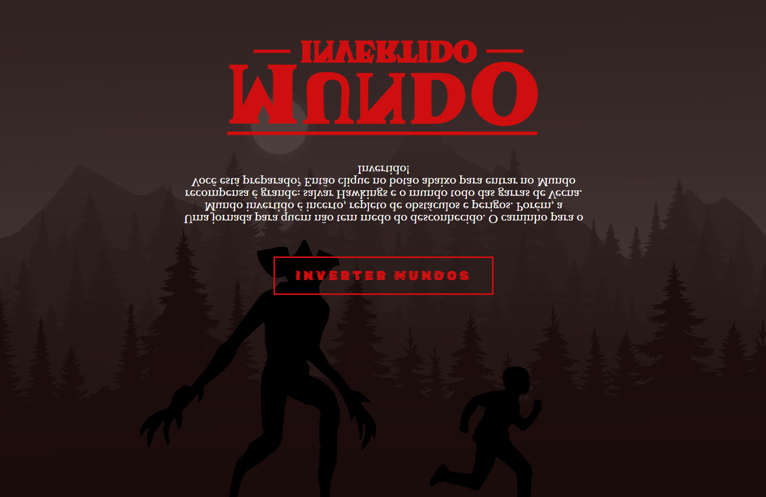 Capa Landing Page Stranger Things